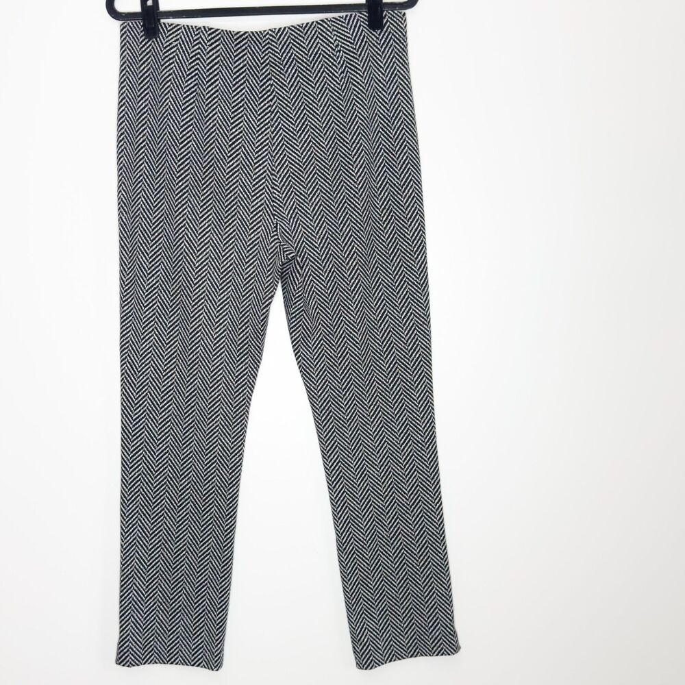Chico's Juliet Herringbone Pull On Ankle Pants Women's Size Medium 8 (Chico's 1) - Picture 7 of 8